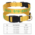 Adjustable Nylon Embroidered Dog Collar Custom ID Name Accessories Pet Collars for Small Medium Large Dogs Pets Supplies Perro