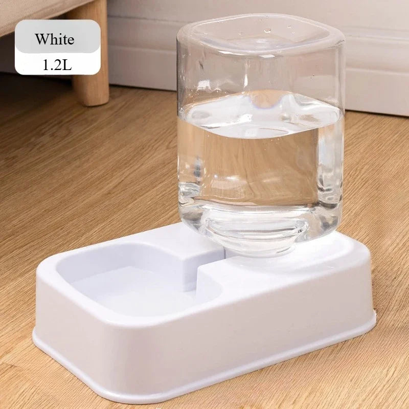 Automatic Cat & Dog Feeder with Drinker, Smart Portion Control Pet Food Bowl Set, No Battery Required