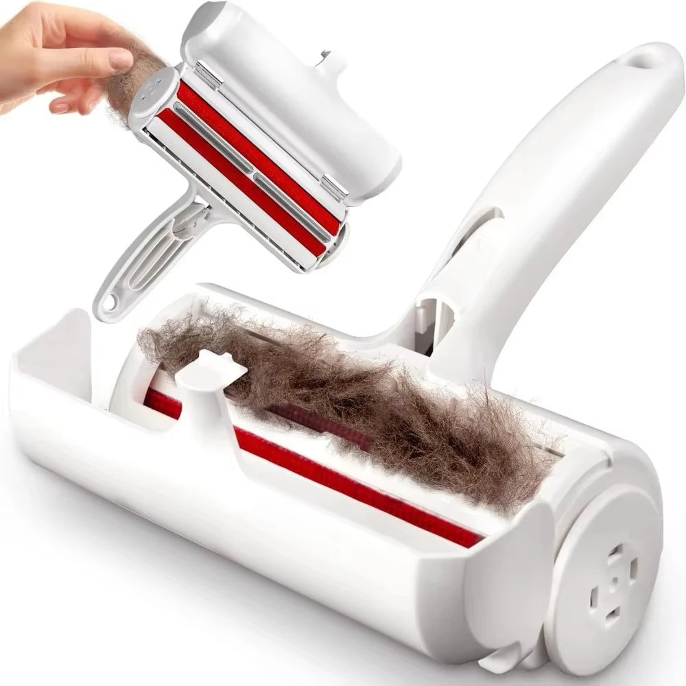 Pet Hair Remover, Floating Hair Removed with One Scratch, Rolling Back and Forth, Two-Way Hair Removal, Washable and Reusable